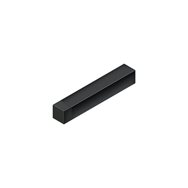 Deltana 4 Modern Square Heavy Duty Door Bumper; Steel Black Finish - BDSS40U19