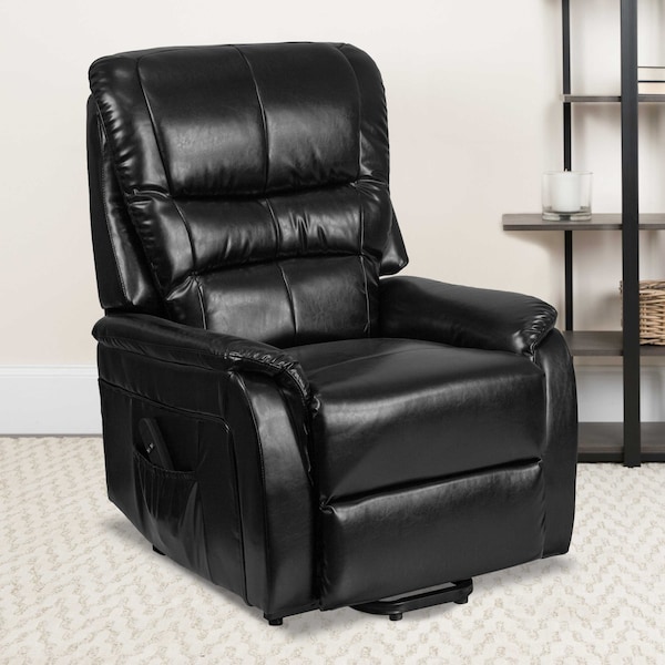 Flash Furniture Lift Recliner, Remote Powered, Blk Leather - CH-US-153062L-BK-LEA-GG