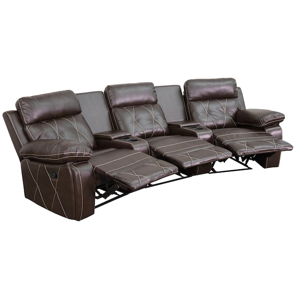 Flash Furniture Recliner, 37" to 66" x 40", Upholstery Color: Brown - BT-70530-3-BRN-CV-GG