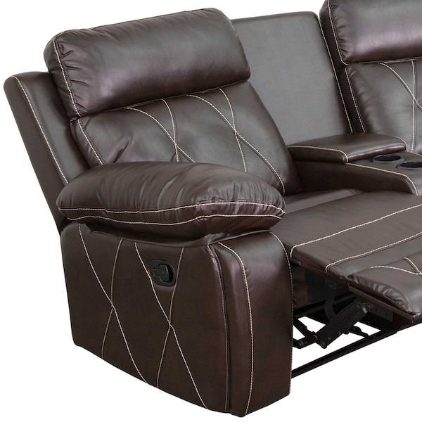 Flash Furniture Recliner, 37" to 66" x 40", Upholstery Color: Brown - BT-70530-3-BRN-CV-GG