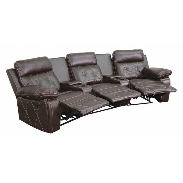 Flash Furniture Recliner, 37" to 66" x 40", Upholstery Color: Brown - BT-70530-3-BRN-CV-GG