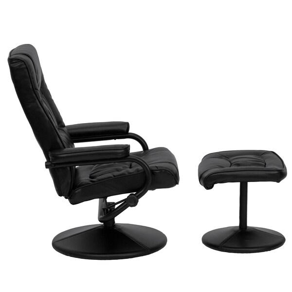 Flash Furniture Black LeatherSoft Recliner with Ottoman - BT-7862-BK-GG
