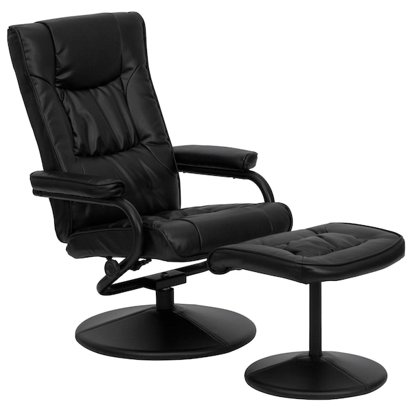 Flash Furniture Black LeatherSoft Recliner with Ottoman - BT-7862-BK-GG