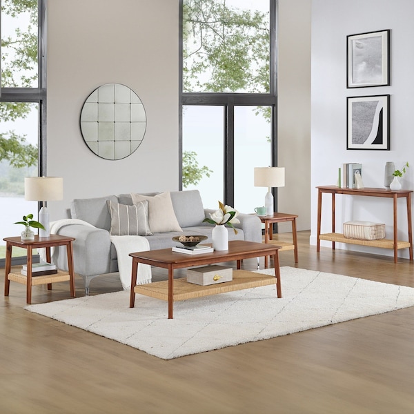 Alaterre Furniture Calais 4 Piece Set, Coffee Table, 2 End Tables and Console - ANCA1170R2