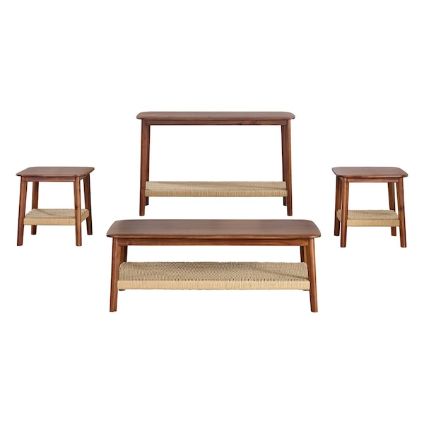 Alaterre Furniture Calais 4 Piece Set, Coffee Table, 2 End Tables and Console - ANCA1170R2