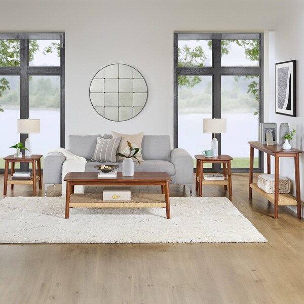 Alaterre Furniture Calais 4 Piece Set, Coffee Table, 2 End Tables and Console - ANCA1170R2