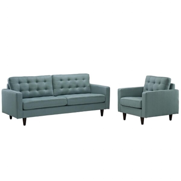 East End Imports Empress Armchair and Sofa Set of 2- Laguna - EEI-1313-LAG