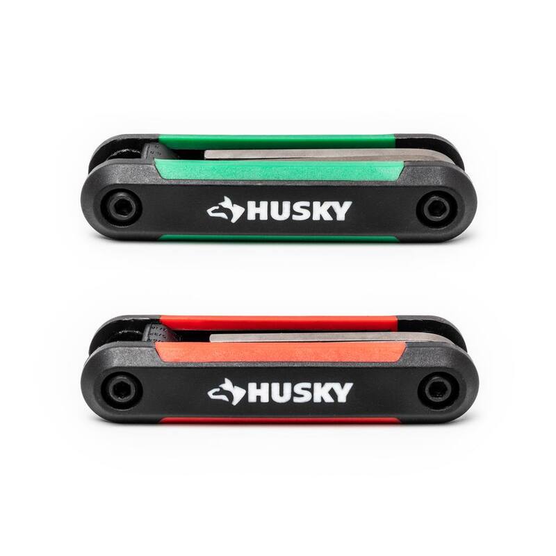 Juego de llaves hexagonales plegables Husky (9 piezas SAE, 8 piezas MM) - HFHKSM17PC-06