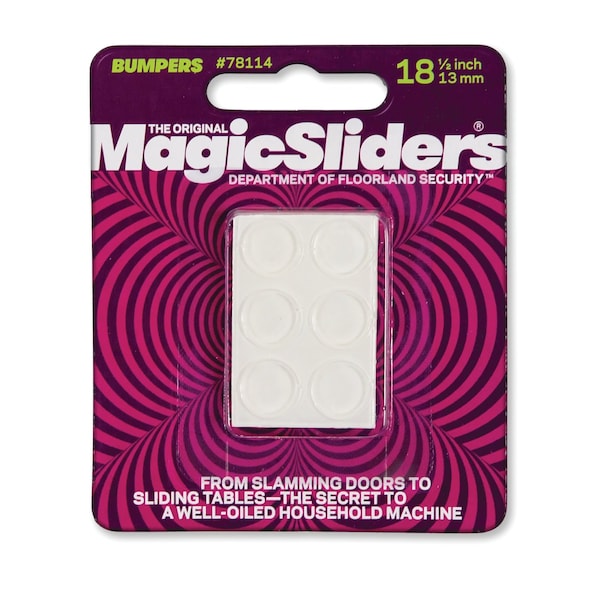 Magic Sliders Magic Sliders Vinyl Self Adhesive Bumper Pads Clear Round 1/2 in. W X 1/2 in. L 18 pk - 78114