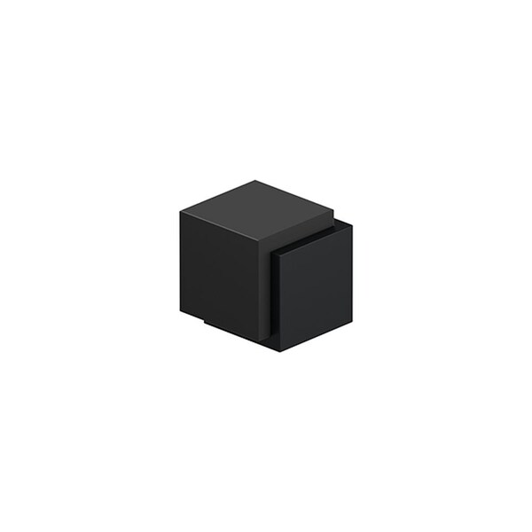 Deltana Contemporary Cube Floor Door Bumper Black Finish - FDBB134U19