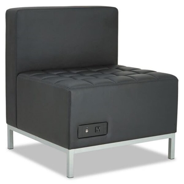 Fine-Line AL  QUB Series Powered Armless L Sectional - Black - FI3758139