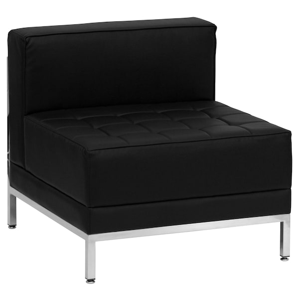 Flash Furniture 10 pcs. Sectional, 113" x 27-1/4", Upholstery Color: Black - ZB-IMAG-U-SECT-SET1-GG