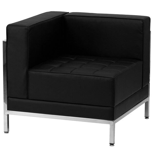 Flash Furniture 10 pcs. Sectional, 113" x 27-1/4", Upholstery Color: Black - ZB-IMAG-U-SECT-SET1-GG