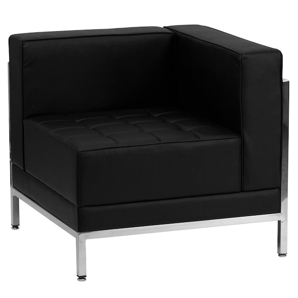 Flash Furniture 10 pcs. Sectional, 113" x 27-1/4", Upholstery Color: Black - ZB-IMAG-U-SECT-SET1-GG