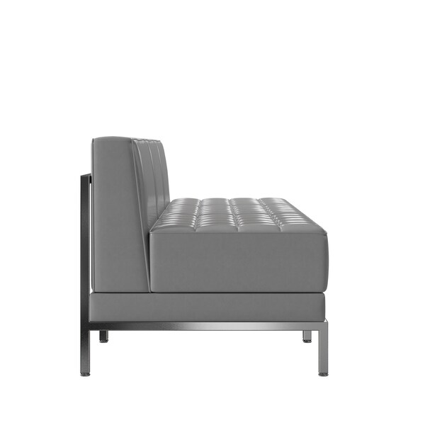 Flash Furniture 3 Piece Gray LeatherSoft Modular Lounge Set - ZB-IMAG-MIDCH-3-GY-GG