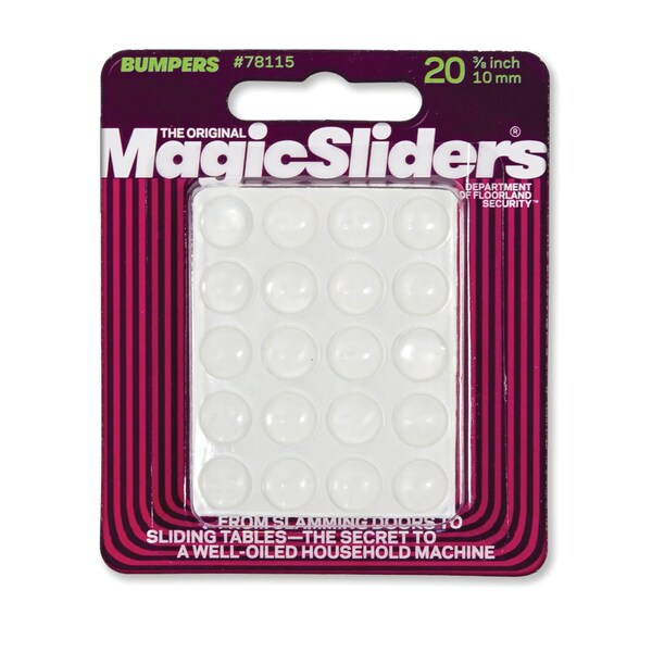 Magic Sliders Magic Sliders Vinyl Self Adhesive Bumper Pads Clear Round 3/8 in. W X 3/8 in. L 20 pk - 78115