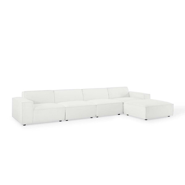 Modway Furniture Restore Sectional Sofa, White - 5 Piece - EEI-4115-WHI