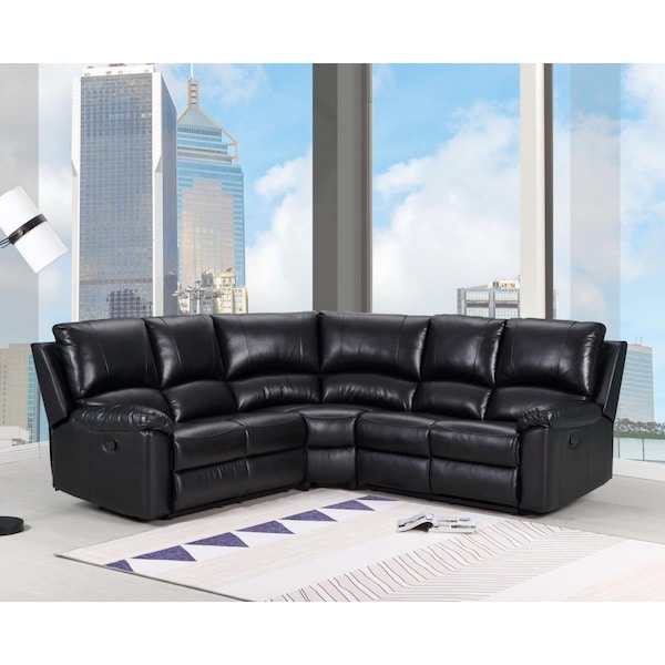 Gfancy Fixtures Black Sectional - 80 x 80 x 39 in. - GF3084752