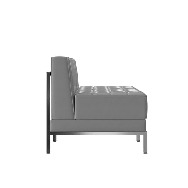 Flash Furniture 2 Piece Gray LeatherSoft Modular Lounge Set - ZB-IMAG-MIDCH-2-GY-GG