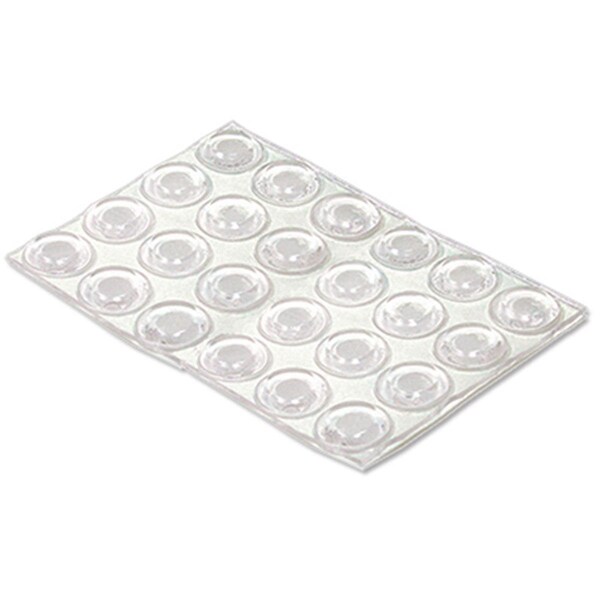 Active Athlete 0.5 in. TruGuard Round Self-Adhesive Vinyl Bumpers, Clear, 24PK - AC2668210