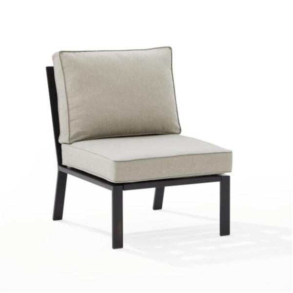 Kd Encimera 34.5 x 24.75 x 24.75 in. Outdoor Metal Sectional Center Chair, Taupe - KD3046452