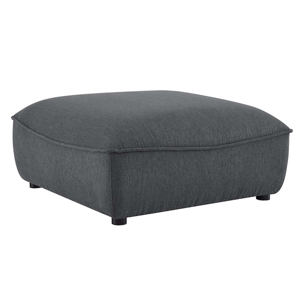 Modway Furniture 36.5 x 36.5 x 17 in. Comprise Sectional Sofa Ottoman, Charcoal - EEI-4419-CHA