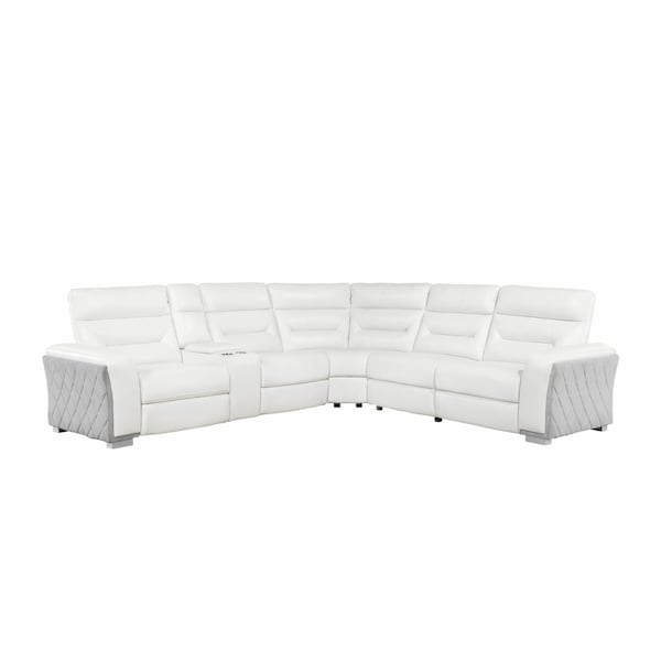 Global Furniture Usa U2682 BLANCHE WHT/GRY 33 SECTIONAL - 6286