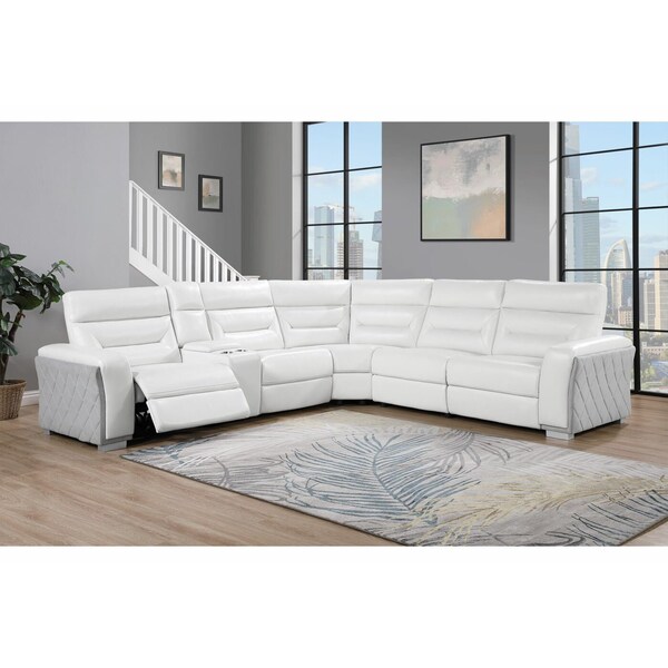 Global Furniture Usa U2682 BLANCHE WHT/GRY 33 SECTIONAL - 6286