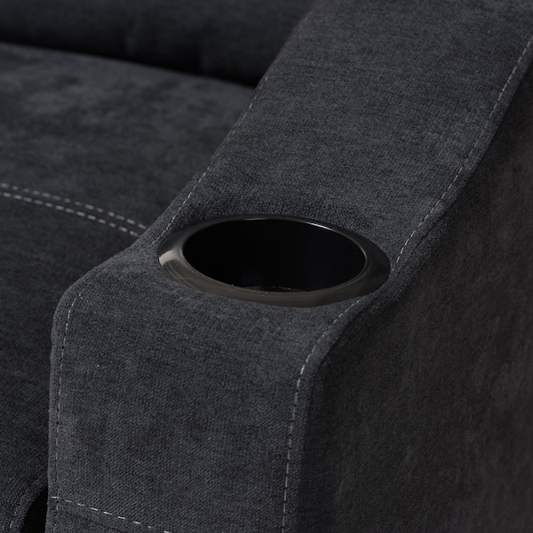 Baxton Studio Lianna Modern Dark Grey Upholstered Sectional Sofa - 143-8760