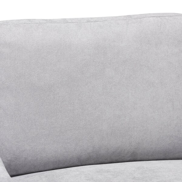 Baxton Studio Nevin Light Grey Upholstered Sectional Sofa with Right Facing Chaise - 158-9743