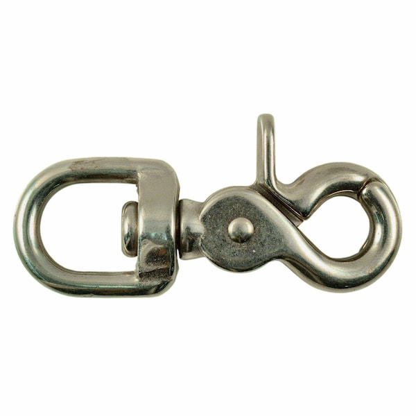 Midwest Fastener 1/2" x 2-9/16" 18-8 Stainless Steel Swivel Trigger Snap Hooks 5PK - 52239