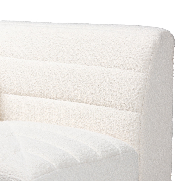 Baxton Studio Maya Modern White Boucle Fabric 4-Piece Modular Sectional Sofa - 228-12968-12967-ZORO