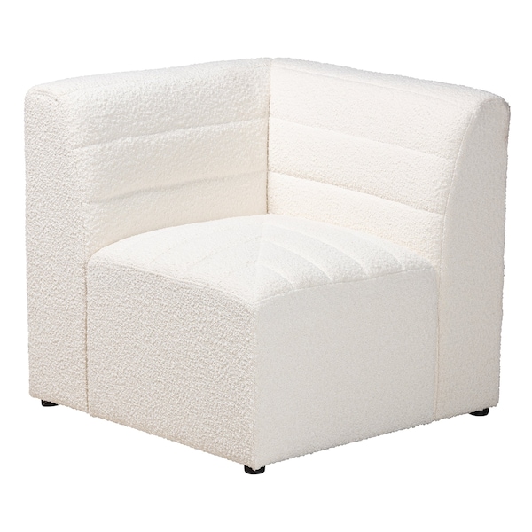 Baxton Studio Maya Modern White Boucle Fabric 4-Piece Modular Sectional Sofa - 228-12968-12967-ZORO