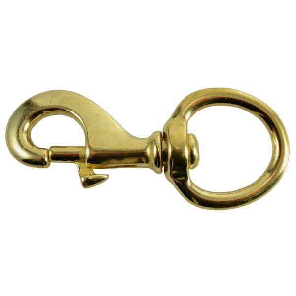 Midwest Fastener 1" x 3-1/2" Brass Swivel Bolt Snap Hooks 2PK - 36668