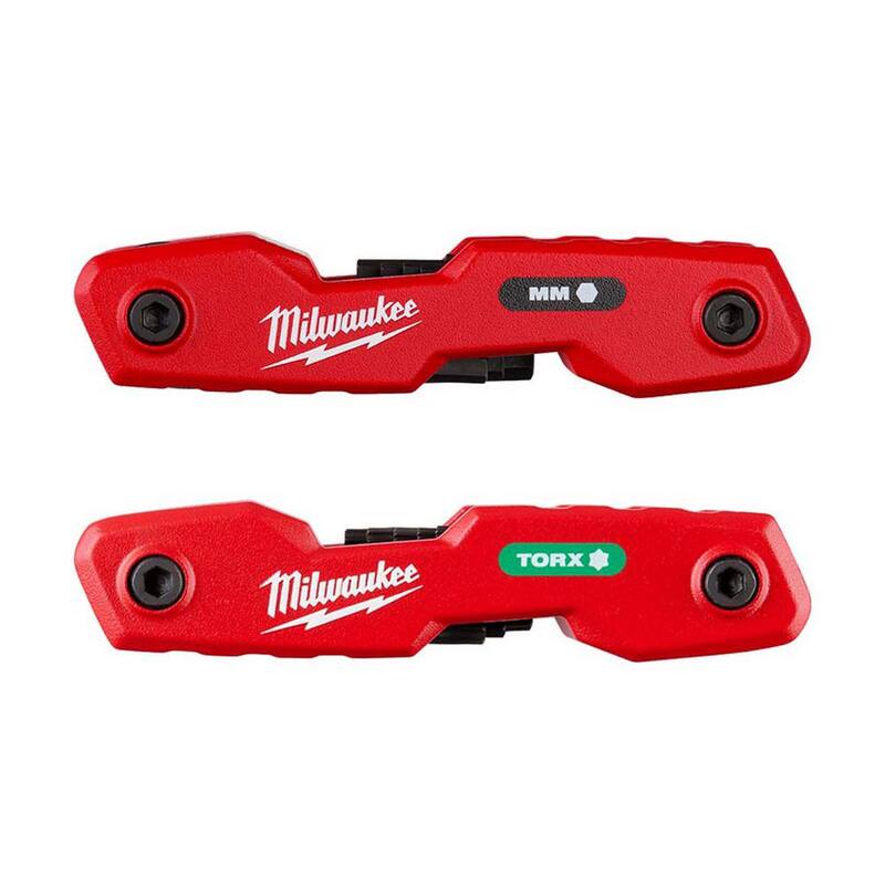 Juego de llaves hexagonales plegables Milwaukee Métricas y Torx (16 piezas) - 48-22-2182-48-22-2184