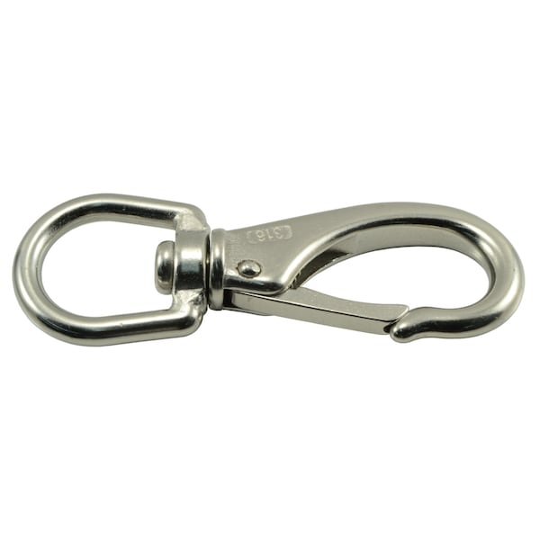 Midwest Fastener 7/8" x 4-3/4" 316 Stainless Steel Swivel Bolt Snap Hooks - 35744