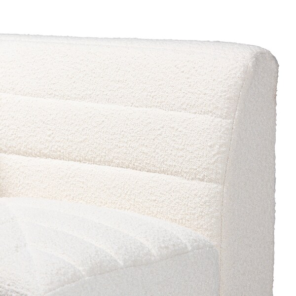 Baxton Studio Maya Modern White Boucle Fabric 5-Piece Modular Sectional Sofa - 228-12968-12967-12967-ZORO