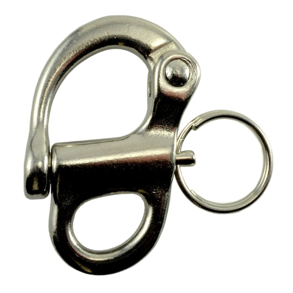 Midwest Fastener 1/2" x 3/8" 316 Stainless Steel Fixed Snap Hook Shackles 2PK - 35781