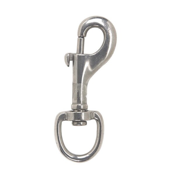 Campbell Chain & Fittings Campbell 3/4 in. D X 3-3/32 in. L Polished Stainless Steel Round Swivel Eye Bolt Snap 180 lb - T7631324