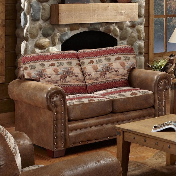 American Furniture Classics 36 x 67 x 37 in. River Bend Ottoman, Brown - 8500-80