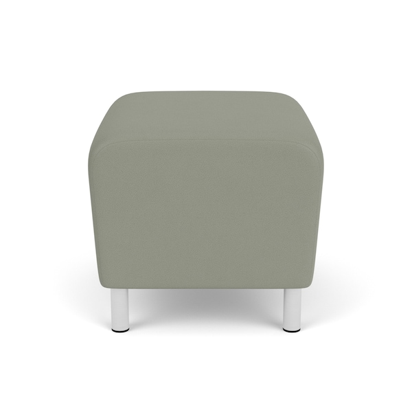 Lesro Siena Lounge Reception 1 Seat Bench, Brushed Steel, OH Eucalyptus Upholstery - SN1001