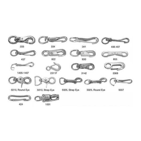 Campbell Chain & Fittings 3/8" Swiveling, Round Eye Bolt Snap, No. 5025 - T7607602