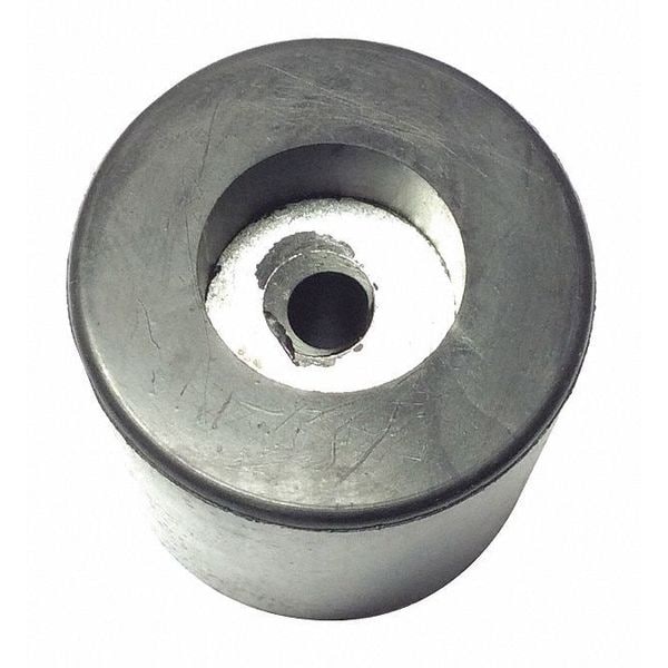 Zoro Select Bumper with Washer, Rubber, Black, 1-1/2"H x 1-1/2"W, PK.5 - 795RW-034S
