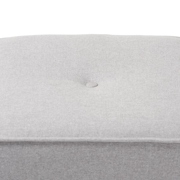 Baxton Studio Corinne Modern Light Grey Upholstered Ottoman - 143-8145