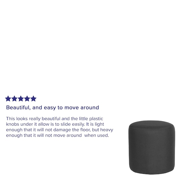 Flash Furniture Ottoman, 15-3/4" x 16-1/4", Upholstery Color: Black, Weight Capacity: 300 lb. - QY-S10-5001-1-BK-GG