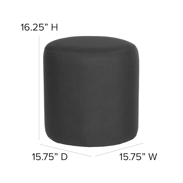 Flash Furniture Ottoman, 15-3/4" x 16-1/4", Upholstery Color: Black, Weight Capacity: 300 lb. - QY-S10-5001-1-BK-GG