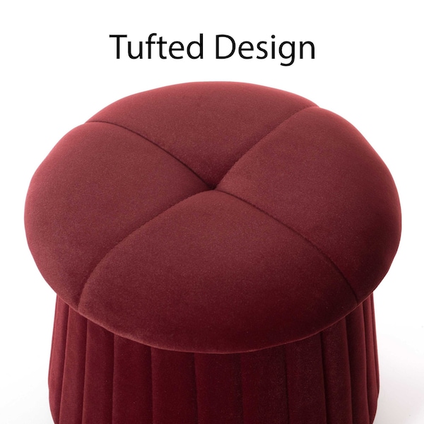 Fabulaxe 16 W, 14 H, Velvet, MDF Wood, Red - QI004182.RD
