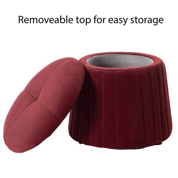 Fabulaxe 16 W, 14 H, Velvet, MDF Wood, Red - QI004182.RD