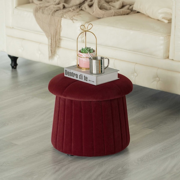 Fabulaxe 16 W, 14 H, Velvet, MDF Wood, Red - QI004182.RD