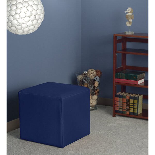 Regency Ottomans, 15 W, 15 H, Vinyl, Naval Blue - N6215NB